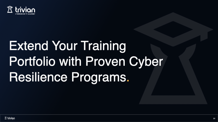 FutureProofing – Trivian | Outcome-driven cybersecurity programmes designed to extend an educator’s training portfolio with modular, stackable cyber resilience programmes